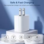iPhone Fast Charger 20W PD USB C - 4 Pack