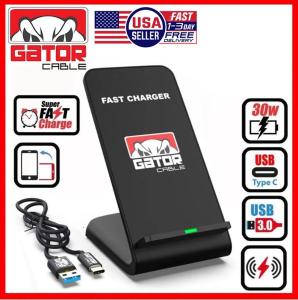 2-Pack 30W Fast Wireless Charger Stand for Phones