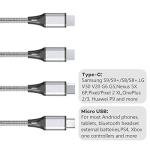 4FT Nylon Braided 4in1 USB Charging Cable 2Pack