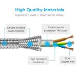 4FT Nylon Braided 4in1 USB Charging Cable 2Pack