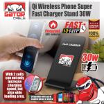 30W Fast Wireless Charger Stand for Phones