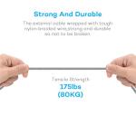 4FT Nylon Braided 4in1 USB Charging Cable 2Pack