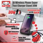 30W Fast Wireless Charger Stand for Phones
