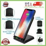 Wireless Phone Charger Fast Charging Stand Dock for Samsung iPhone Universal 10