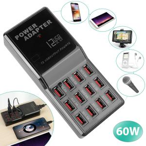 12-Port USB Charging Station for Phones and Devices