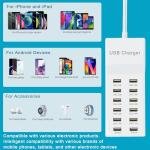 12-Port USB Charging Station for Fast Charging