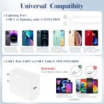 Ximytec 20W MFi-Certified USB C Fast Charger Set