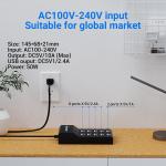 10-Port USB Charging Station Hub for Phones