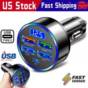4-Port Fast Car Charger for iPhone and Android