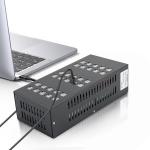 60-Port USB Charging Station Hub for Desktops
