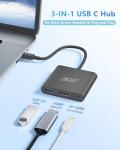 Acer 3-in-1 USB C Hub with HDMI and Charging
