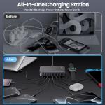 200W GaN USB-C Charger with 8 Ports