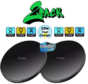2-Pack Fast Wireless Charger Pad for Phones