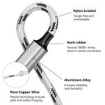 3-Pack 5ft Nylon Braided 3-in-1 Charging Cables