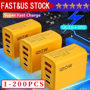 120W 4-Port USB C Fast Charger Block