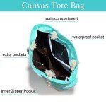 Personalized Initial Canvas Beach Tote Bag