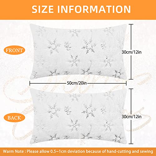 Snowflake Sequin Christmas Pillow Covers - Set of 2