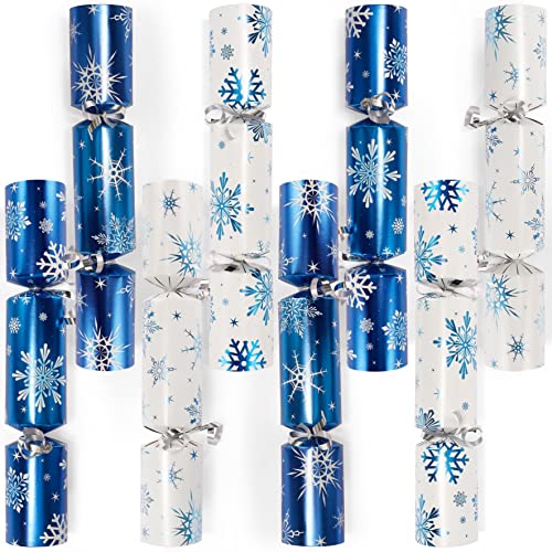 8 Pack Blue & White Snowflake Christmas Favors