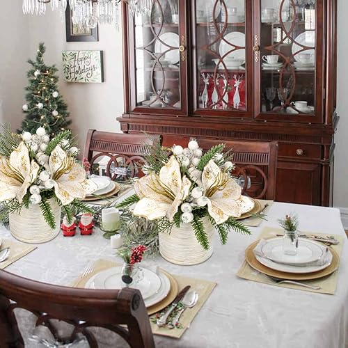 Snowy Magnolia Potted Christmas Tree Arrangement