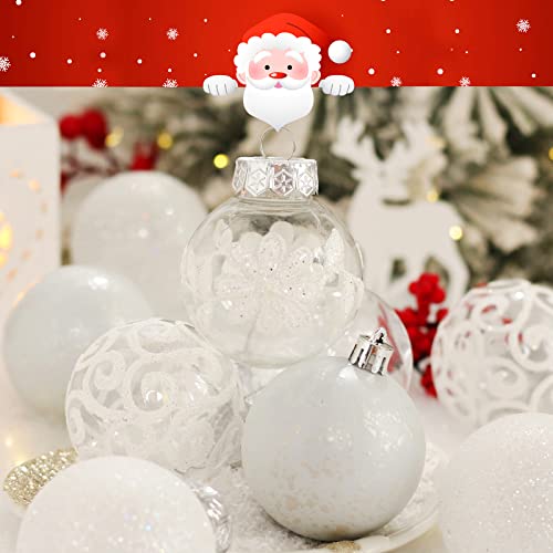 Clear Christmas Ornaments Set with Stuffed Decorations