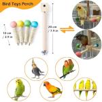 Interactive Bird Stand Perch Toy and Exercise Wheel