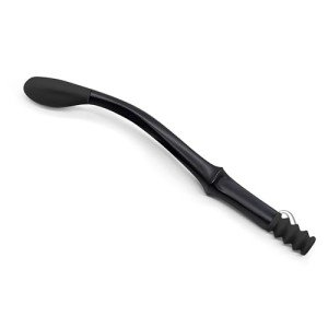 ANNND Bottom Buddy Wiping Aid – Upgraded Toilet Tissue Aids Wand for Wiping Bottom, 15.6" Long for Elderly, Overweight, Pregnant, and Limited Mobility, Black