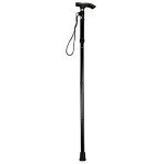 Adjustable Lightweight Folding Walking Stick - Black