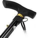 Adjustable Lightweight Folding Walking Stick - Black