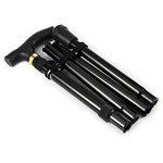 Adjustable Lightweight Folding Walking Stick - Black