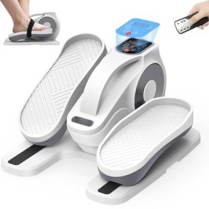 Under Desk Elliptical Machine, 24 Modes Ellipse Leg Exerciser Electric as Seen on TV for Seniors, Portable Seated Pedal Trainer, Romote Control Home Workout Exercise Equipment, Elliptical Exerciser