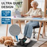 VIVURN® Under Desk Elliptical Machine, Mini Motorized Ellipse Leg Exerciser While Sitting for Seniors, 12-Speed 4-Mode Low Impact Passive Motion Electric Pedal Exerciser+Non-Slip Mat for Home Office