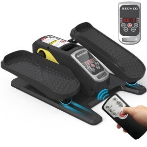 Under Desk Elliptical Machine, Electric Ellipse Leg Exerciser for Senior, Quiet and Compact Electric Seated Pedal Exerciser for Home with Display Monitor, Remote Control and 12 Adjustable Speeds