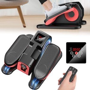 Under Desk Elliptical Machine,Electric Ellipse Leg Exerciser as Seen on Tv for Seniors with 15 Adjustable,Electric Seated Pedal Exerciser,Forward & Reverse Direction,Manual & Auto Mode for Home Office