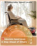 Under Desk Elliptical Machine,Electric Ellipse Leg Exerciser as Seen on Tv for Seniors with 15 Adjustable,Electric Seated Pedal Exerciser,Forward & Reverse Direction,Manual & Auto Mode for Home Office