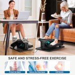 VIVURN® Under Desk Elliptical Machine, Mini Motorized Ellipse Leg Exerciser While Sitting for Seniors, 12-Speed 4-Mode Low Impact Passive Motion Electric Pedal Exerciser+Non-Slip Mat for Home Office