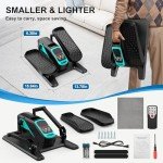 VIVURN® Under Desk Elliptical Machine, Mini Motorized Ellipse Leg Exerciser While Sitting for Seniors, 12-Speed 4-Mode Low Impact Passive Motion Electric Pedal Exerciser+Non-Slip Mat for Home Office