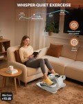 Under Desk Elliptical Machine, 24 Modes Ellipse Leg Exerciser Electric as Seen on TV for Seniors, Portable Seated Pedal Trainer, Romote Control Home Workout Exercise Equipment, Elliptical Exerciser