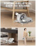 Under Desk Elliptical Machine, 24 Modes Ellipse Leg Exerciser Electric as Seen on TV for Seniors, Portable Seated Pedal Trainer, Romote Control Home Workout Exercise Equipment, Elliptical Exerciser