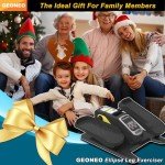 Under Desk Elliptical Machine, Electric Ellipse Leg Exerciser for Senior, Quiet and Compact Electric Seated Pedal Exerciser for Home with Display Monitor, Remote Control and 12 Adjustable Speeds