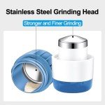 DUBSTAR 3-in-1 Pill Crusher Pill Grinder, Pill Crusher Fine Powder with Brush, Pill Crushers for Elderly with Pill Cutter and Storage, Pill Cutter Splitter for Small or Large Pills (Blue)