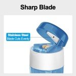 DUBSTAR 3-in-1 Pill Crusher Pill Grinder, Pill Crusher Fine Powder with Brush, Pill Crushers for Elderly with Pill Cutter and Storage, Pill Cutter Splitter for Small or Large Pills (Blue)