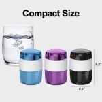 DUBSTAR 3-in-1 Pill Crusher Pill Grinder, Pill Crusher Fine Powder with Brush, Pill Crushers for Elderly with Pill Cutter and Storage, Pill Cutter Splitter for Small or Large Pills (Blue)