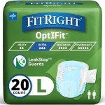 FitRight Ultra Absorbent Adult Diapers, 80 Count