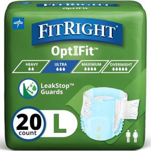 FitRight Ultra Absorbent Adult Diapers, 80 Count