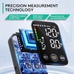 Oklar Blood Pressure Monitor Upper Arm Monitors for Home Use BP Machine Sphygmomanometer with 2x120 Reading Memory Adjustable Arm Cuff 8.7"-15.7" Large Display with LED Background Light Storage Bag