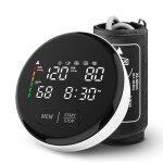 Blood Pressure Monitor Automatic Upper Arm Monitors for Home Use Adjustable Cuff 8.7-16.5 in with Voice Function Large Backlit Display 2x120 Sets Memory Compact Machine with Storage Bag