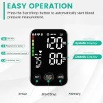 Oklar Blood Pressure Monitor Upper Arm Monitors for Home Use BP Machine Sphygmomanometer with 2x120 Reading Memory Adjustable Arm Cuff 8.7"-15.7" Large Display with LED Background Light Storage Bag