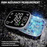 Oklar Blood Pressure Monitors for Home Use Rechargeable Wrist Digital BP Machine Cuff with LED Backlit Display, Voice Broadcast, 240 Memory Storage for 2 Users with Carrying Case