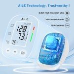 Blood Pressure Monitor, AILE Blood Pressure Machine Upper Arm Large Cuff(8.7"-16.5"), High Automatic Blood Pressure Monitors Cuff for Home Use, (BP) Manual Arm Blood Pressure Monitors, 2 * 99 Memory