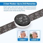 Blood Pressure Monitor Automatic Upper Arm Monitors for Home Use Adjustable Cuff 8.7-16.5 in with Voice Function Large Backlit Display 2x120 Sets Memory Compact Machine with Storage Bag